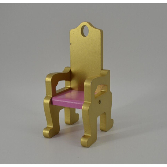 Doll furniture set of 2 Pieces Purple Chaise Gold and Bright Pink Doll House - Picture 11 of 16